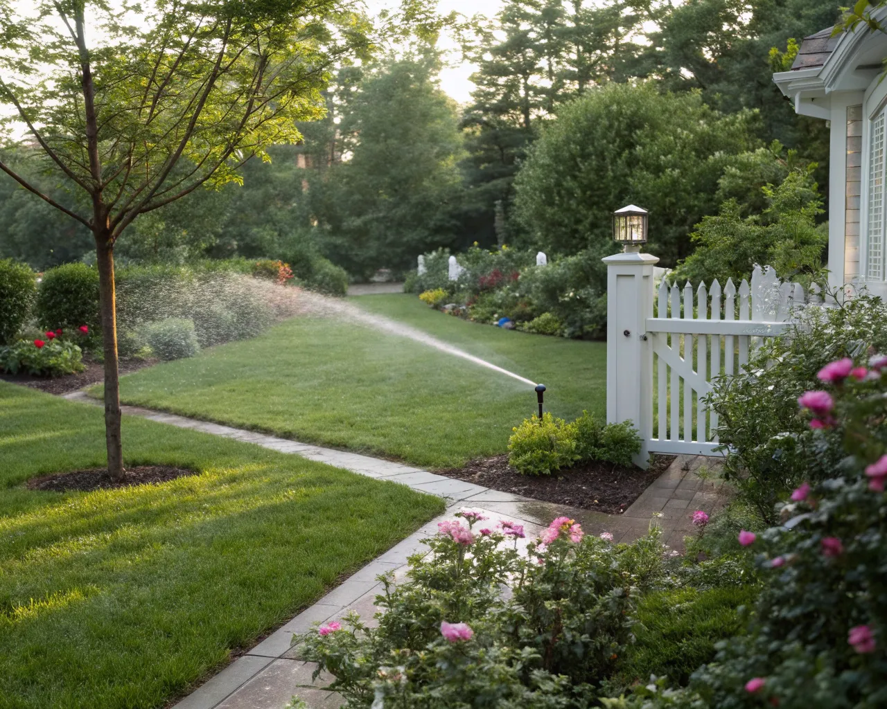 Automated irrigation systems provide efficient and precise watering solutions for residential gardens.