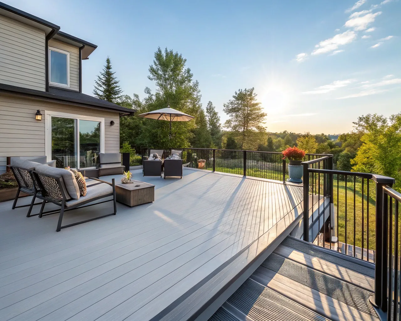 Composite decking with CoolDeck® Technology allows for barefoot comfort even in the hottest climates.