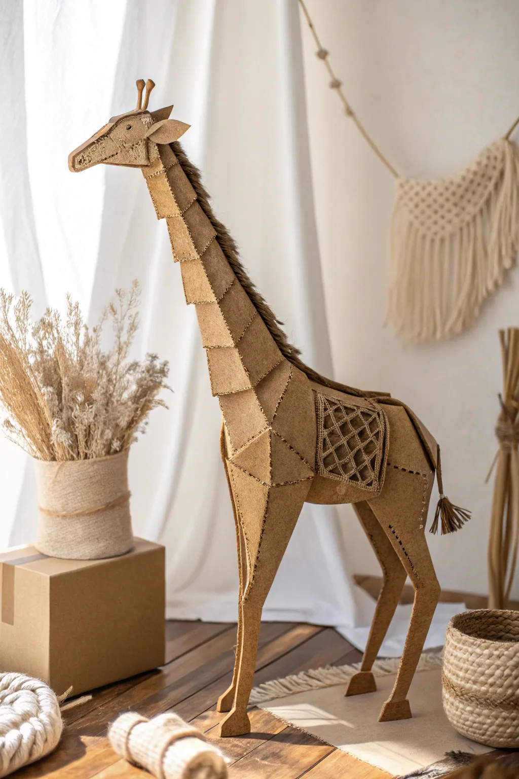 Bring the wild into your home with a touch of handcrafted elegance: a cardboard safari masterpiece!