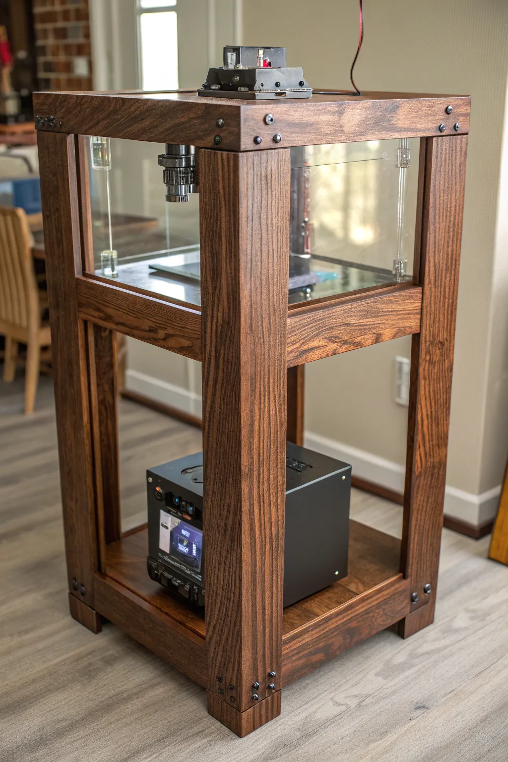Elevate your prints with a handcrafted stand that combines style and functionality.