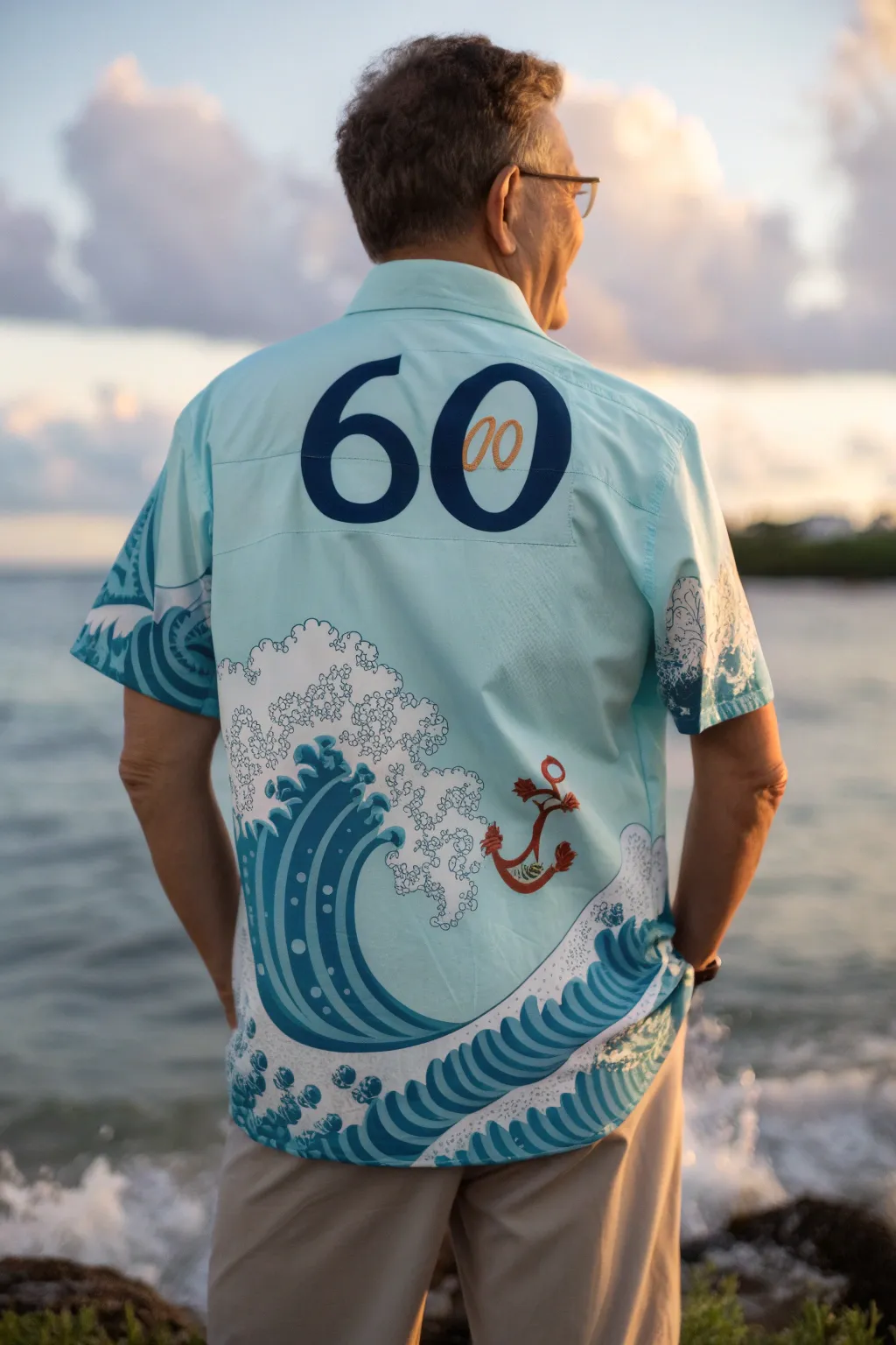 Nautical motifs bring out the sea spirit for a 60th birthday cruise.
