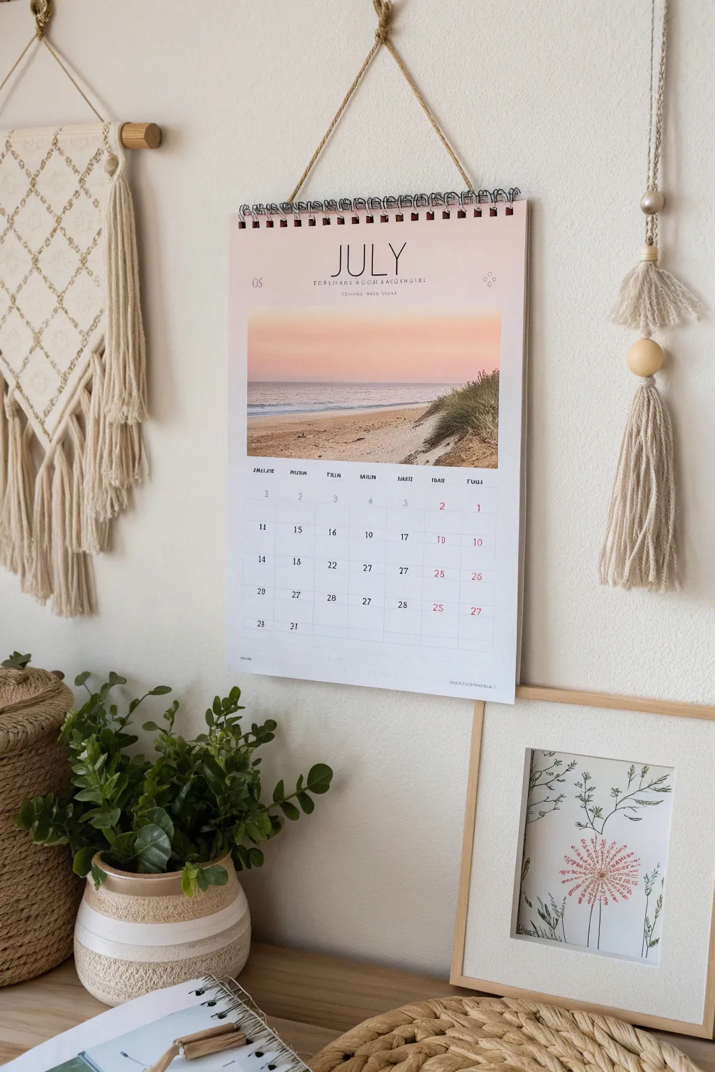 Transform your workspace with a themed calendar that brings the beauty of the beach into your everyday life.