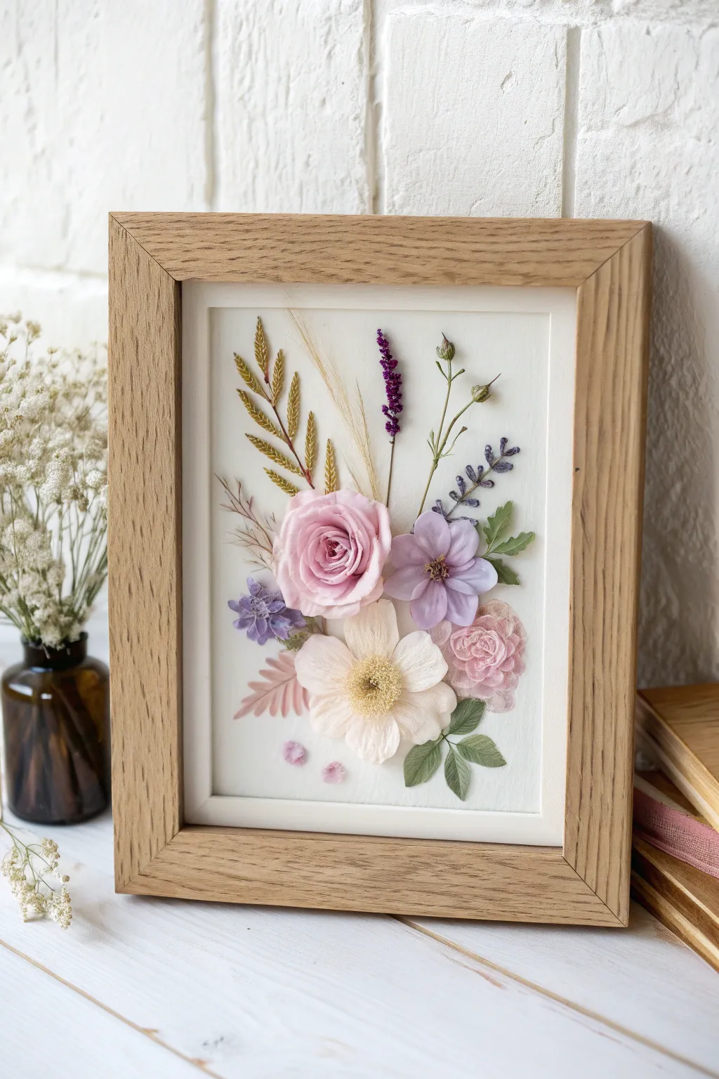 Bring a touch of nature indoors with the timeless elegance of pressed flower art.