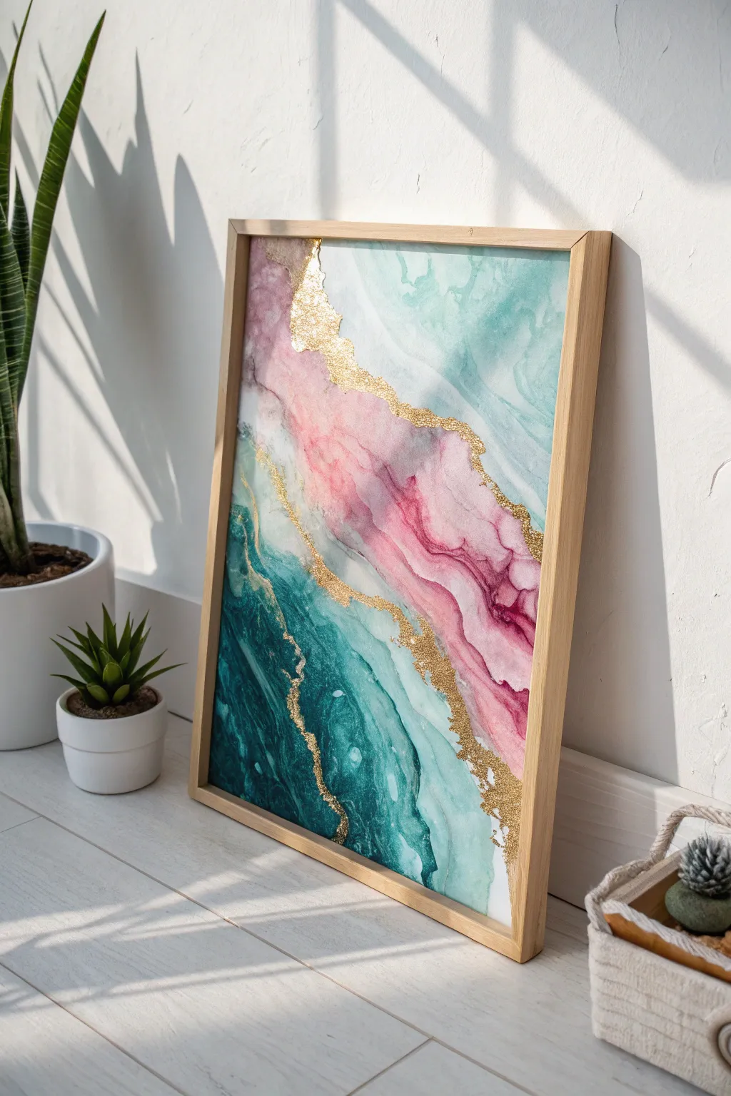 Elevate your space with the serenity and vibrancy of abstract alcohol ink art.