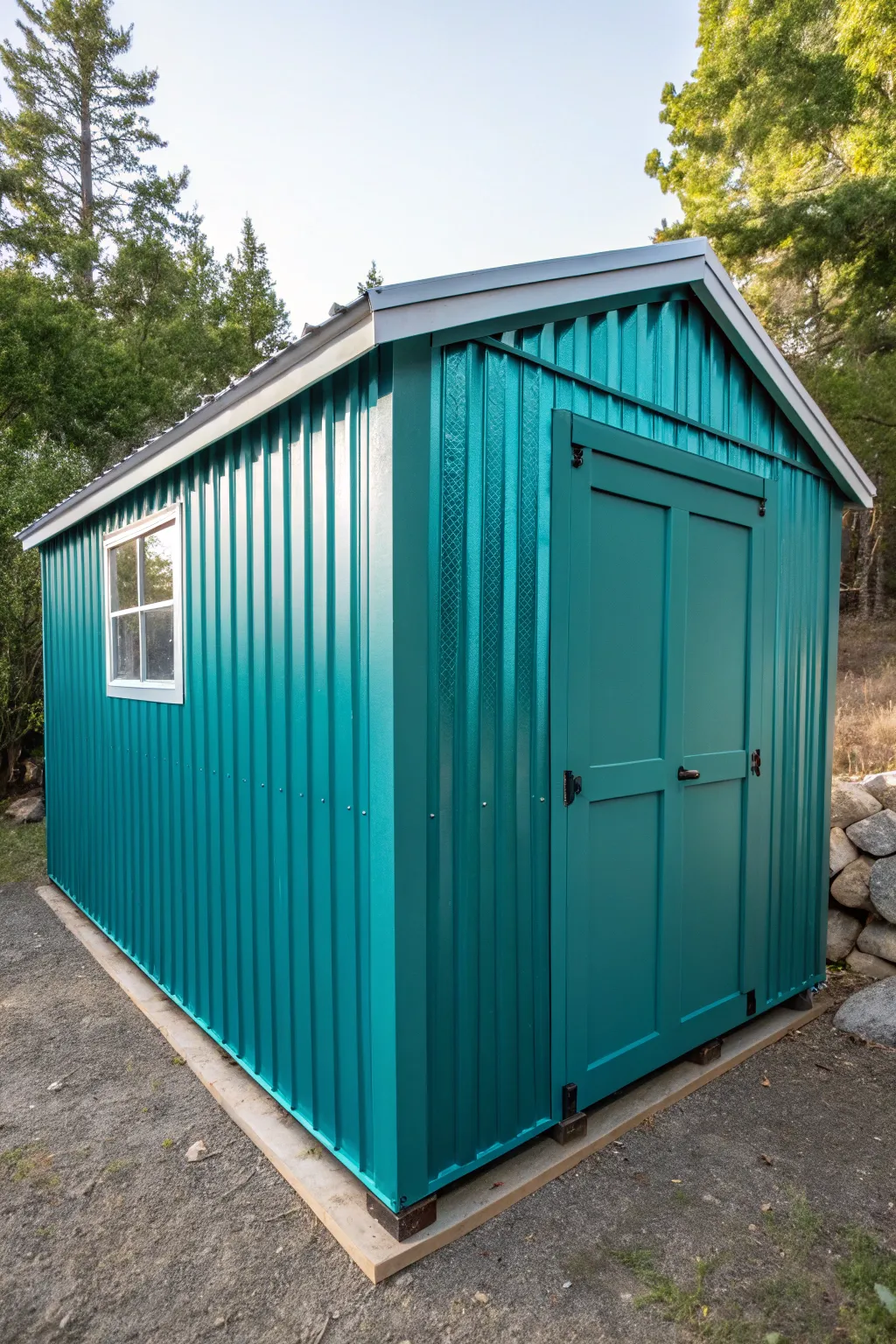 Transform your shed with a bold color revival – modern flair meets classic craftsmanship.