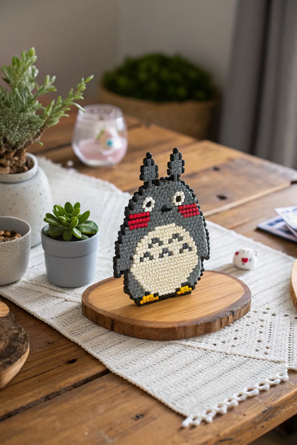 Bring your favorite anime characters to life with charming Perler bead art, turning your space into a haven of creativity and nostalgia.
