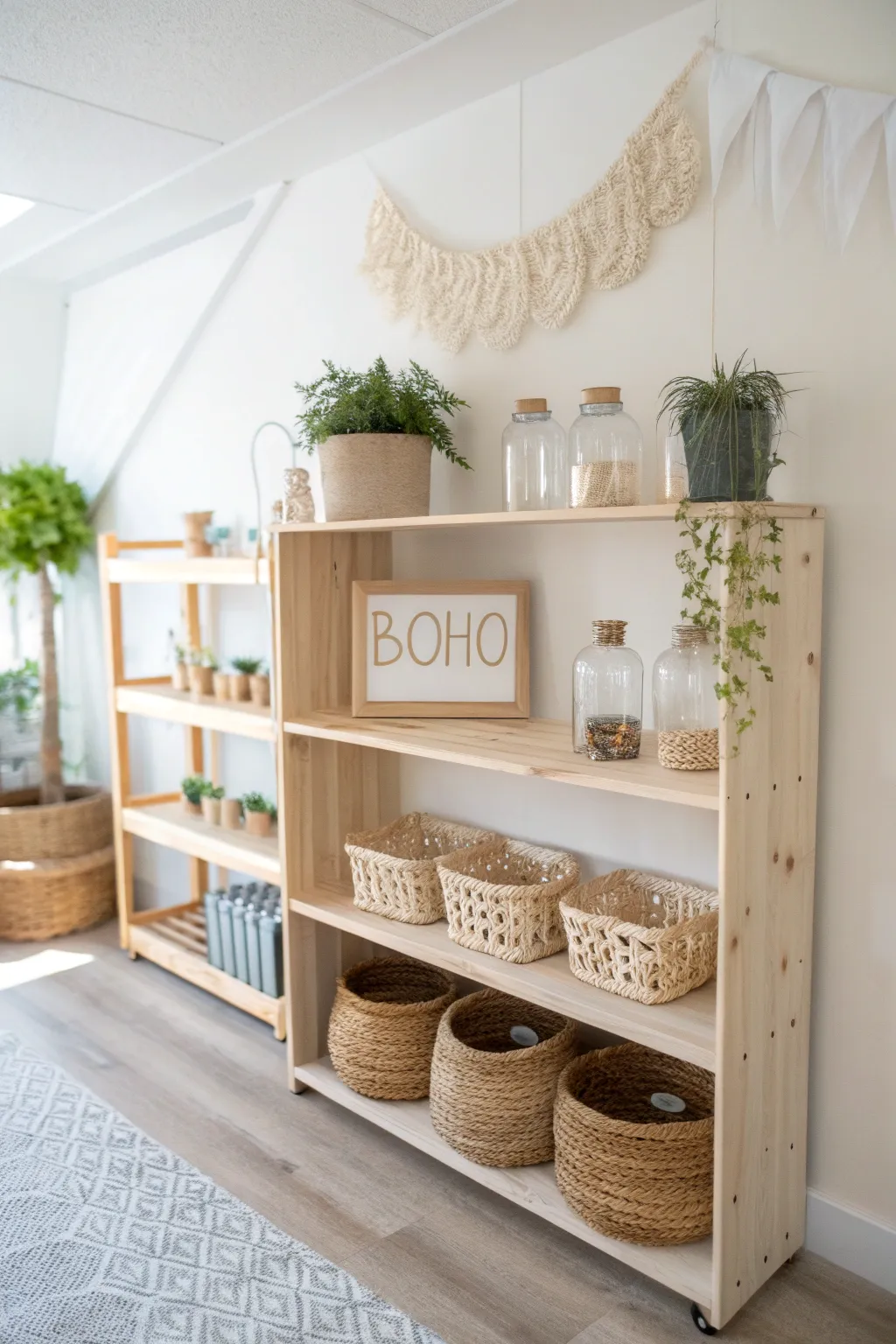 Transform your preschool art area into an Organized Storage Haven with minimalist shelving and labeled bins, sparking creativity without the clutter.