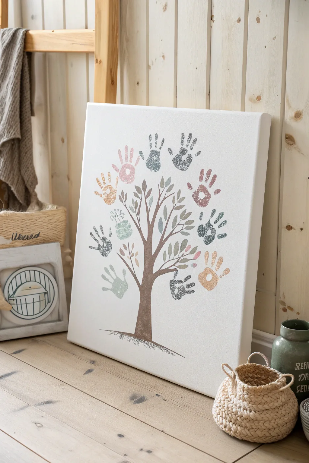 Capture family growth with a handprint family tree – a simple, yet elegant keepsake that celebrates togetherness in style.