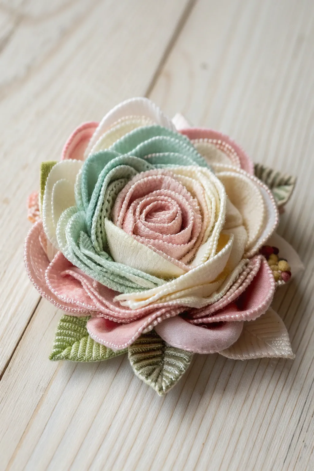 Embrace the beauty of simplicity with handcrafted floral fabric art, perfect for adding a touch of nature-inspired elegance to your space.