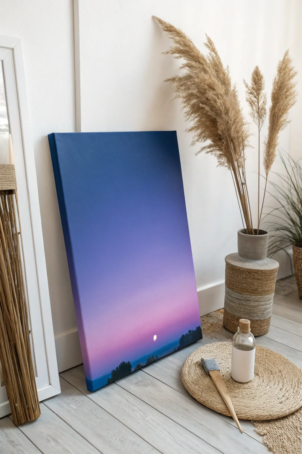Capture the magic of the night sky with a simple yet stunning gradient backdrop. Let your creativity flow like the colors on this canvas.