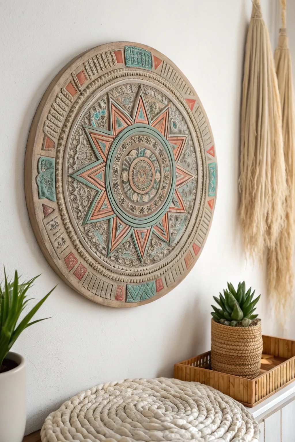 Bring history to your home with this stunning DIY Aztec Calendar wall art, a perfect blend of simplicity and artistry.