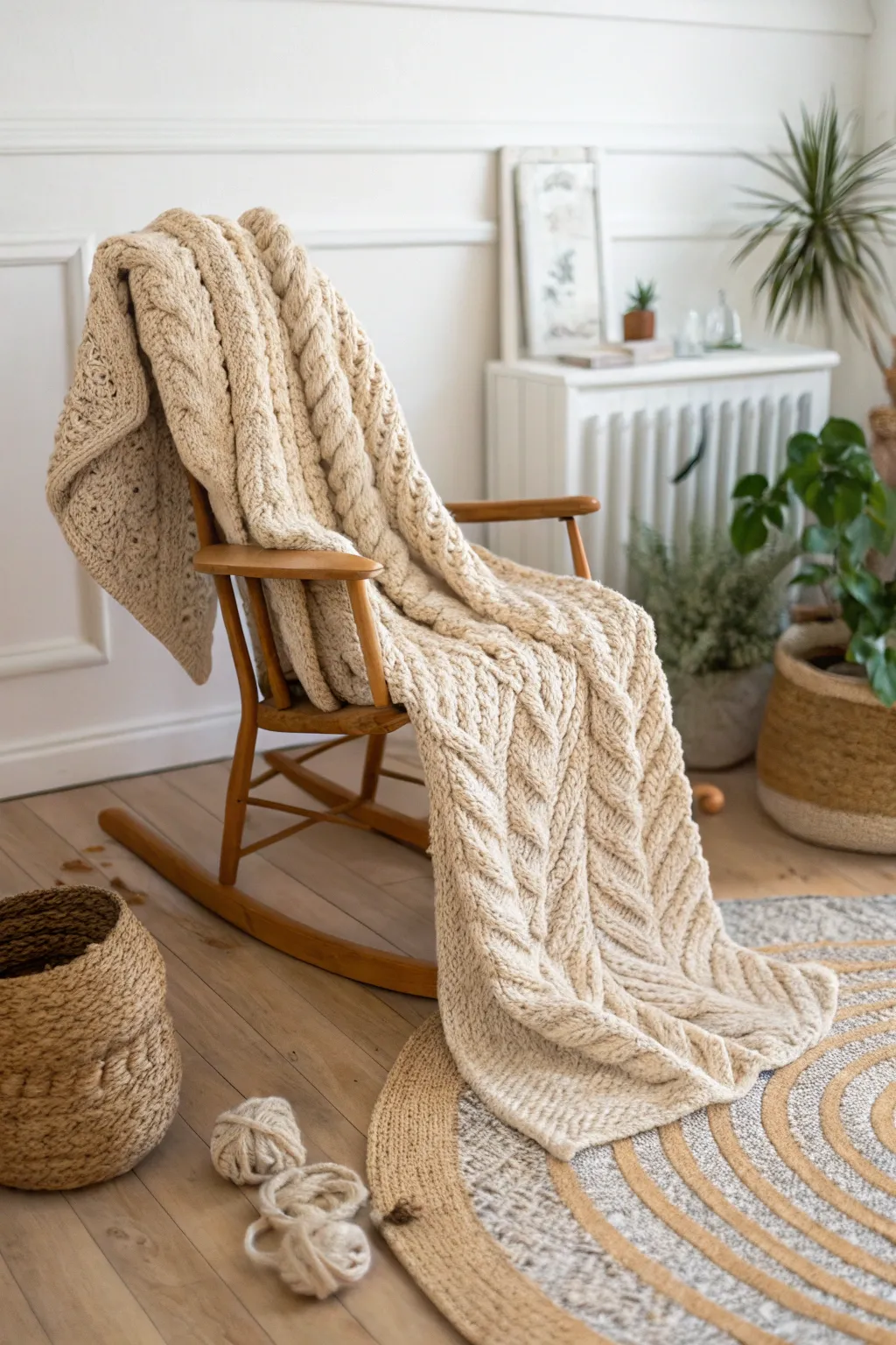 Wrap your little one in warmth and style with this chunky knit delight, perfect for adding a touch of cozy elegance to any nursery.