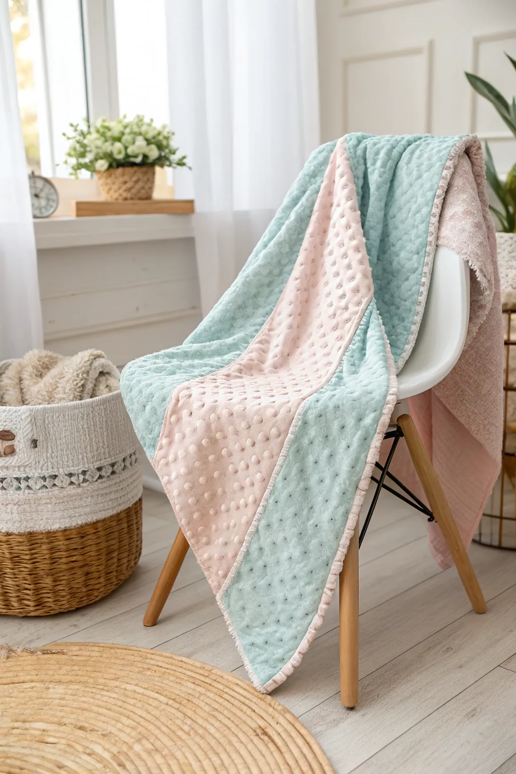 Wrap your little one in the gentle embrace of handcrafted elegance with this simple envelope style baby blanket.