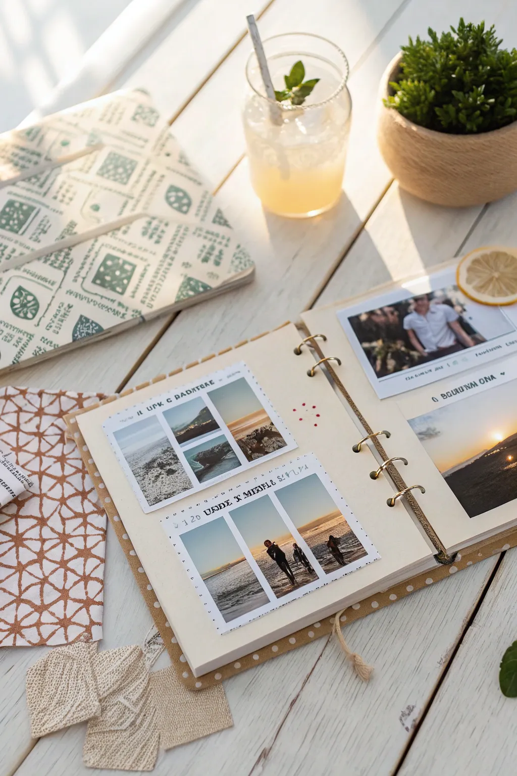 Capture the essence of unforgettable moments with a chic and sentimental scrapbook collage.