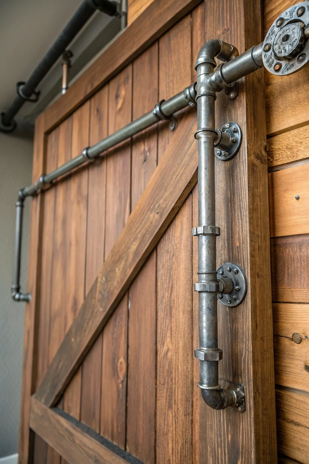 Elevate your space with rustic charm using industrial pipe tracks.