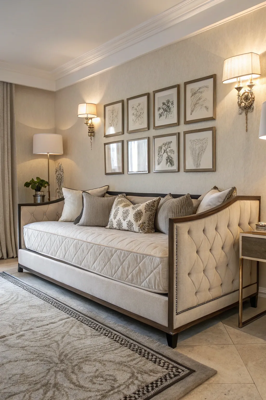 Daybeds offer dual functionality, serving as both a sofa and a bed.