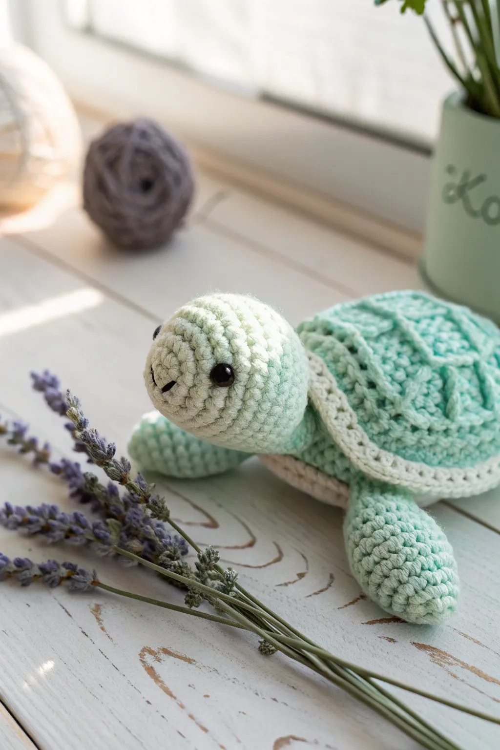 Craft your own adorable amigurumi turtle and bring a touch of handmade charm to your space!