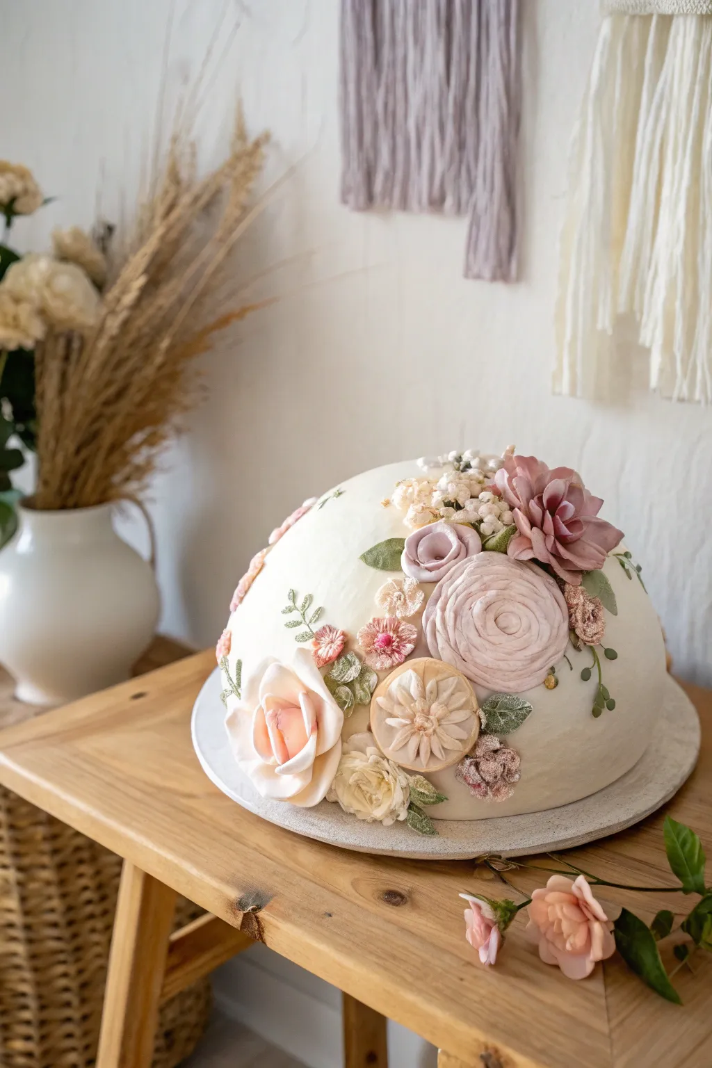 Embrace nature's elegance with a floral-adorned belly cast, a perfect fusion of simplicity and beauty.