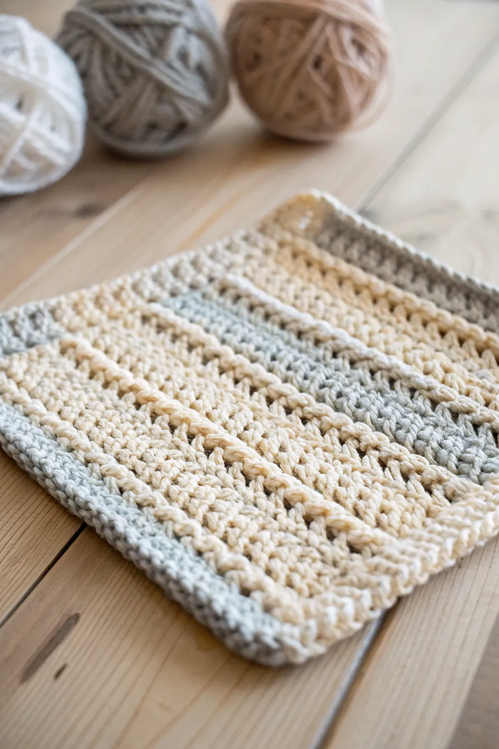 Embrace simplicity and skill with a beautifully crafted crochet dishcloth - where functionality meets elegance.