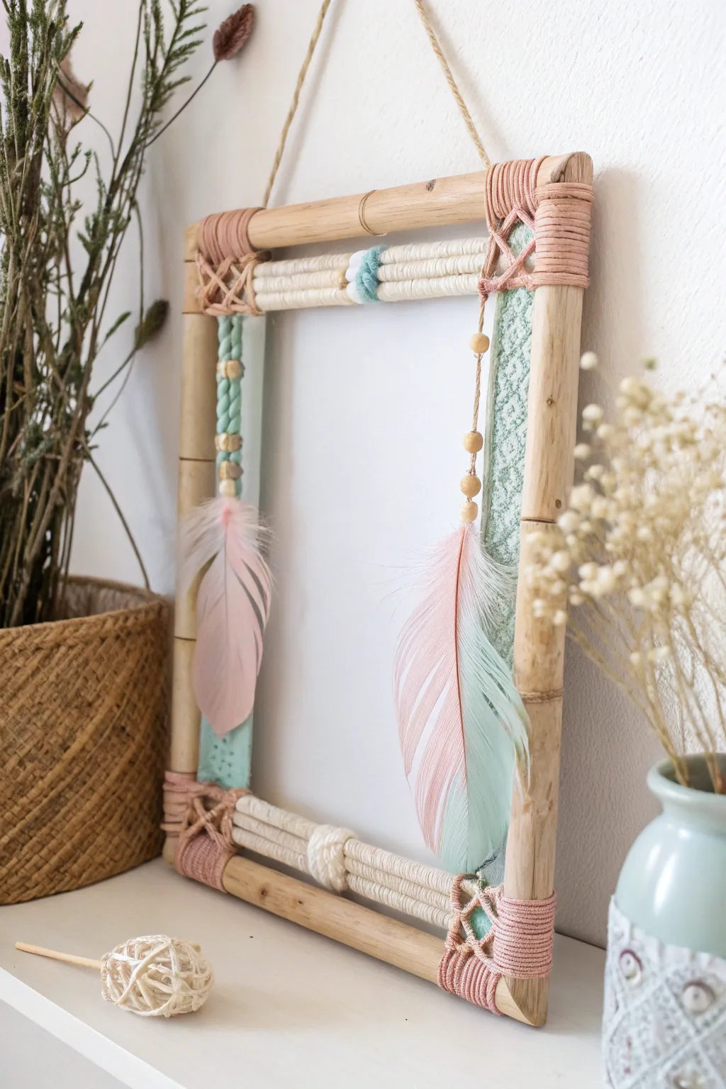 Capture cherished memories in style with a handcrafted, boho-inspired photo frame, perfect for your best friend's special moments.
