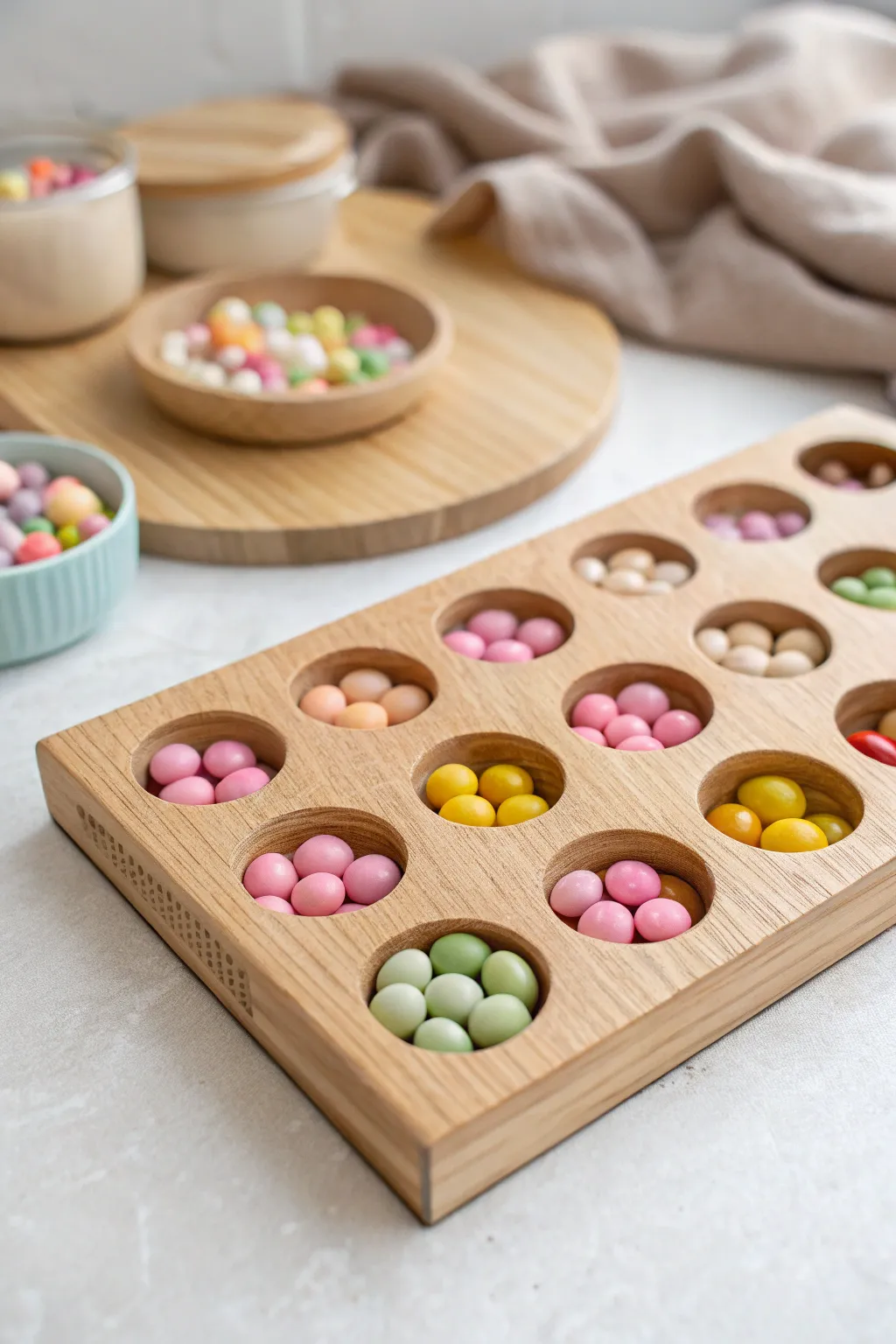 Unveil sweet surprises with this classic candy punch board, where simplicity meets indulgence.