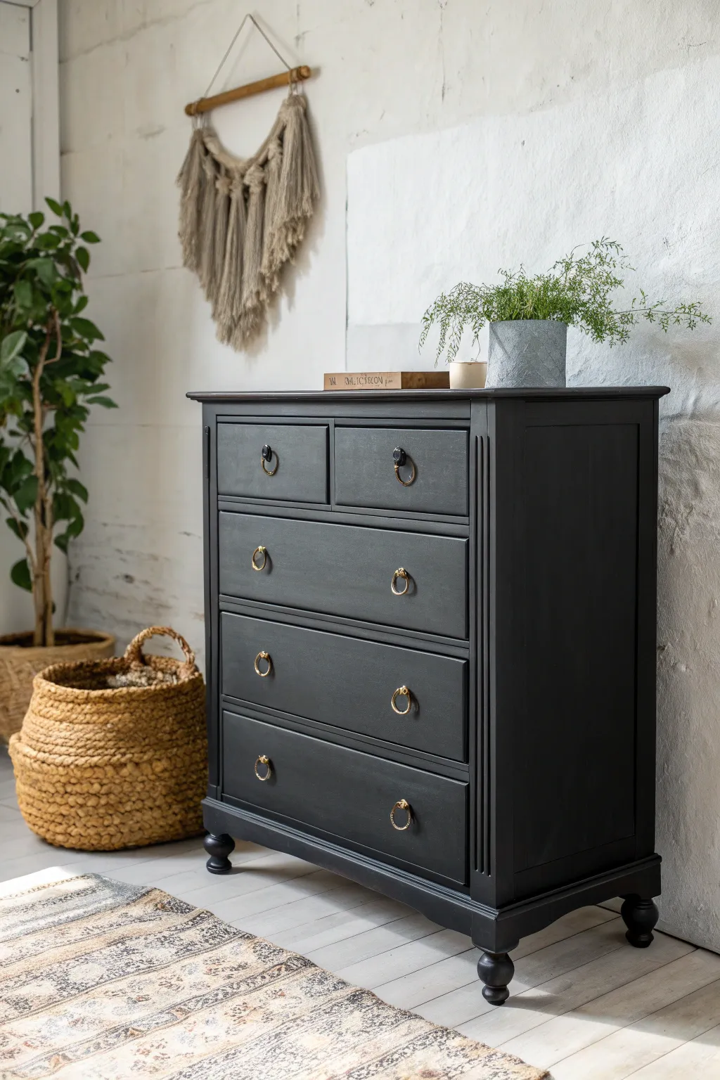 From Flea Market Find to Bedroom Beauty: A Black Chalk Paint Transformation