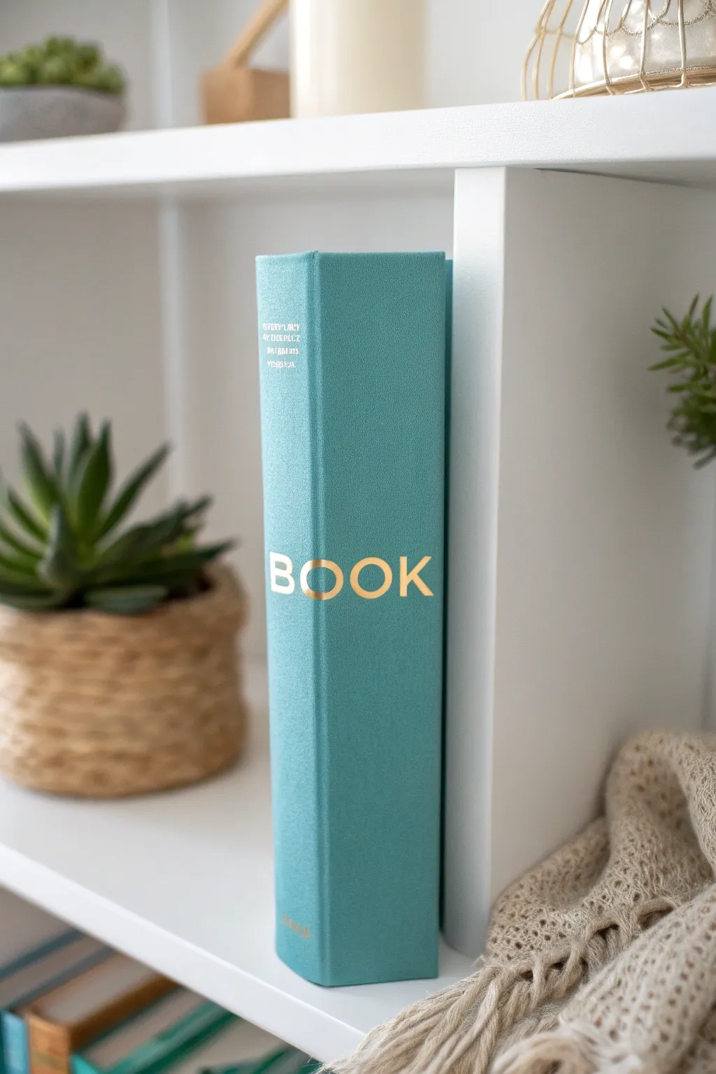 Add a splash of color to your bookshelf with a vibrant spine that stands out in minimalist elegance.