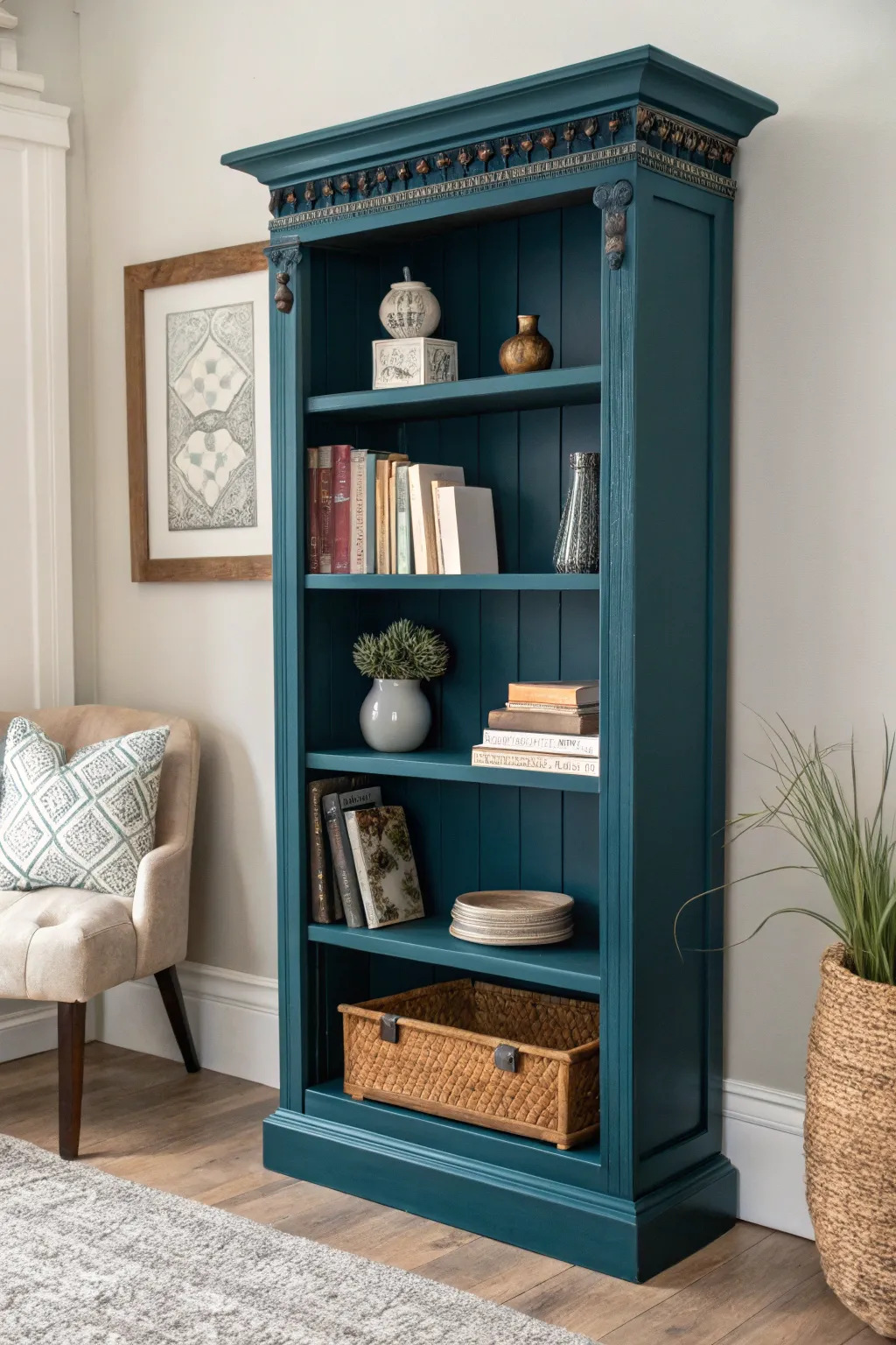 Transform your space with bold and beautiful hues that make your bookshelf the star of the room.