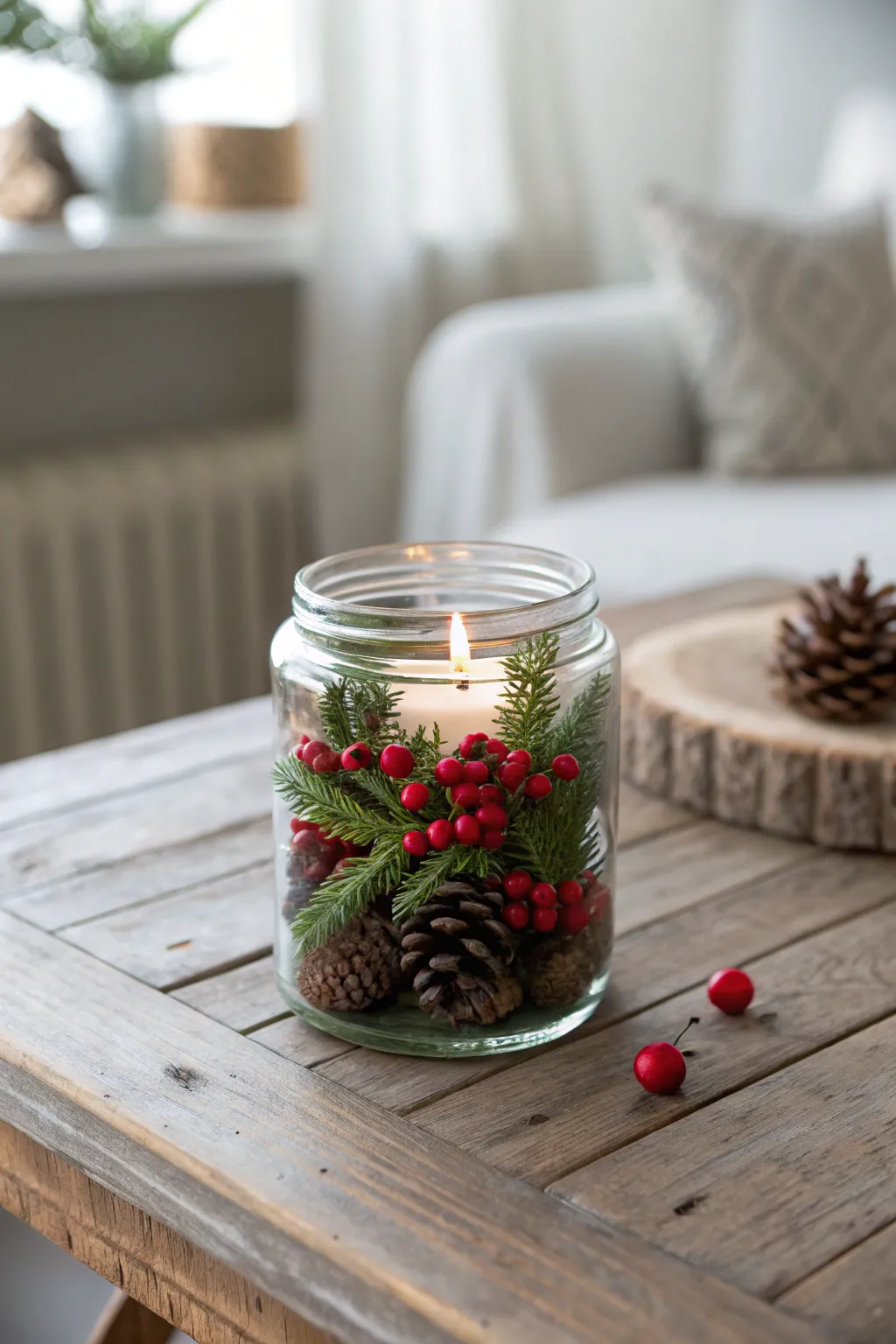 Embrace nature with this cozy, minimalist centerpiece for a perfect autumnal touch.