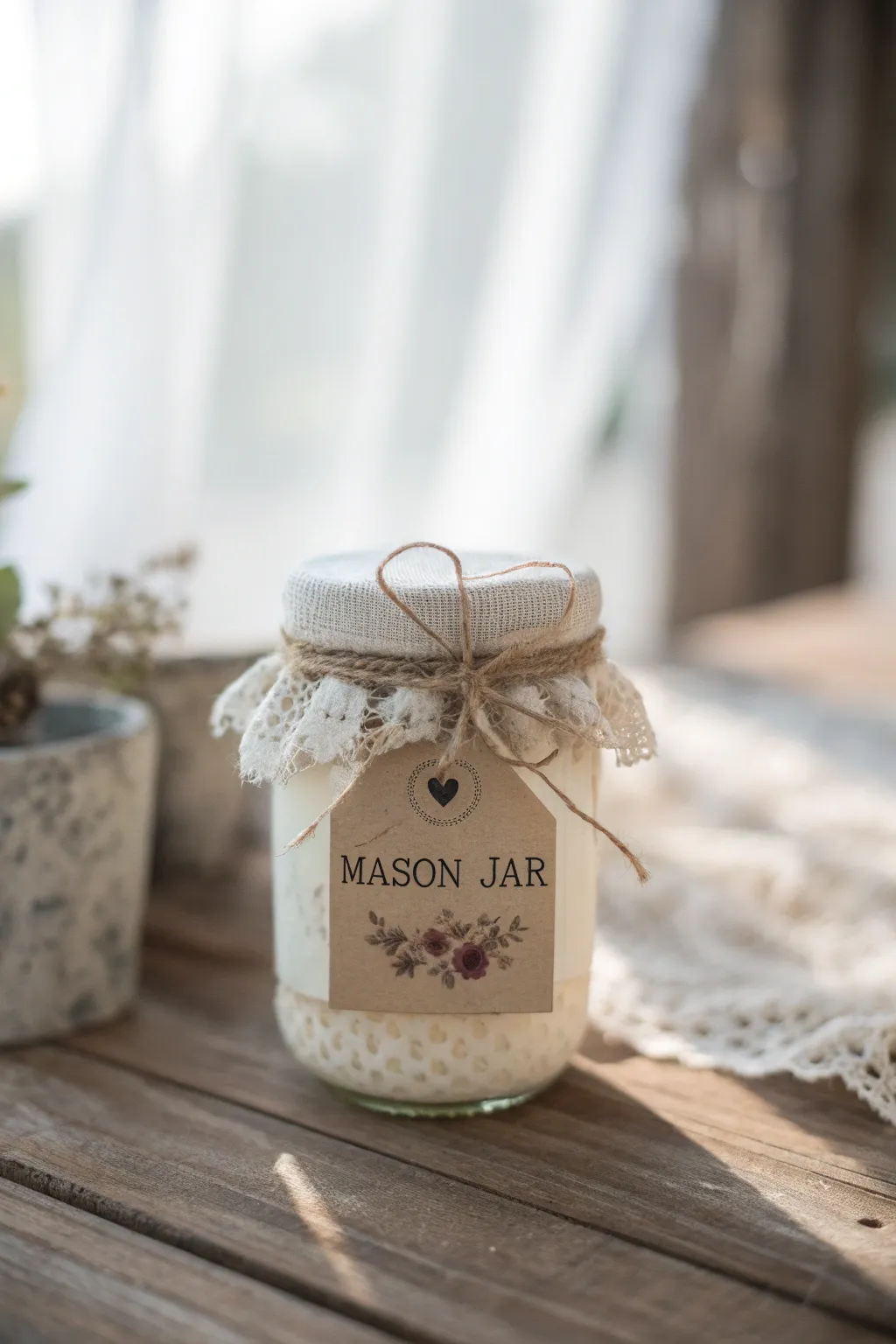 Transform ordinary mason jars into charming, personalized gifts with a touch of rustic elegance.