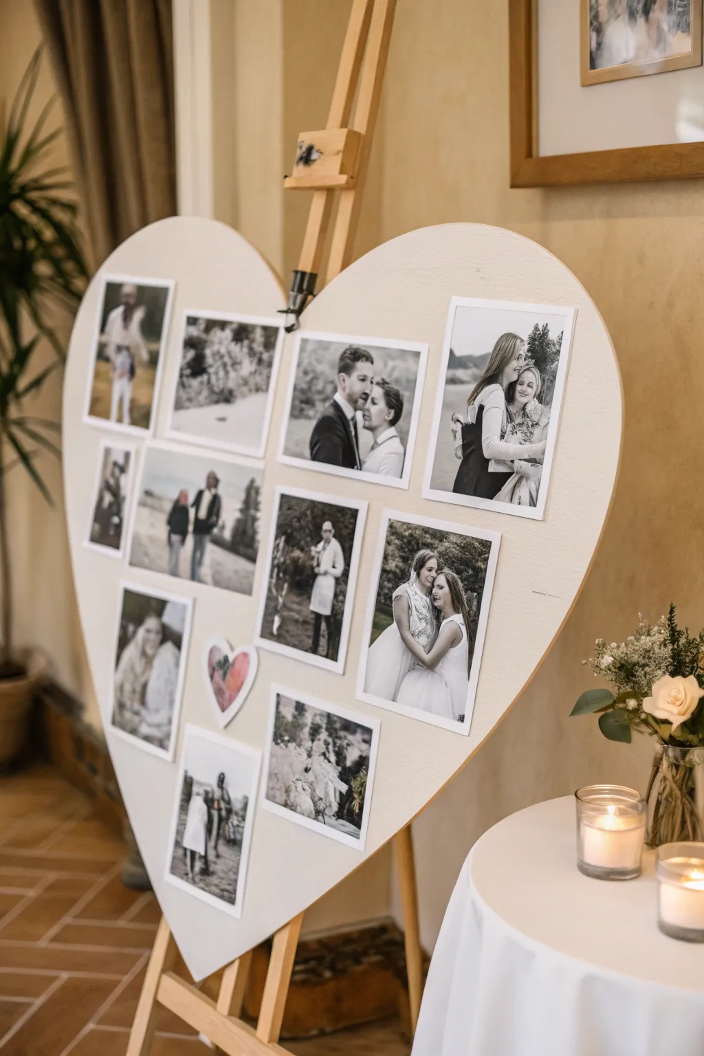 Celebrate love and togetherness with a heart-shaped family photo collage that speaks to the heart.