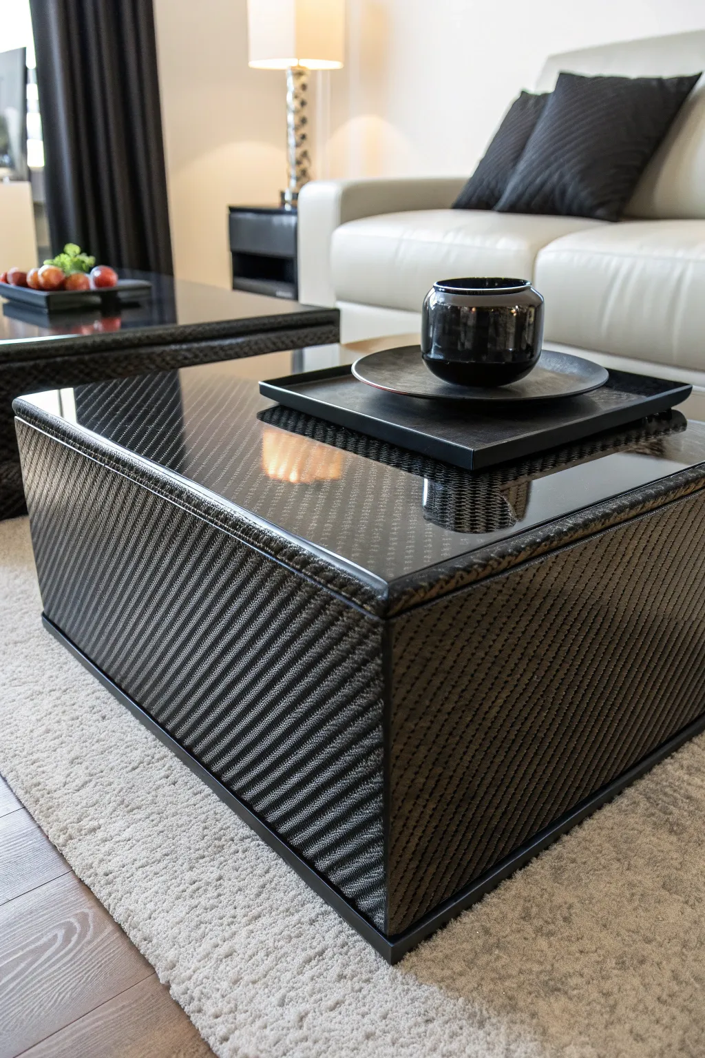 Elevate your space with the perfect blend of elegance and innovation: a carbon fiber coffee table.