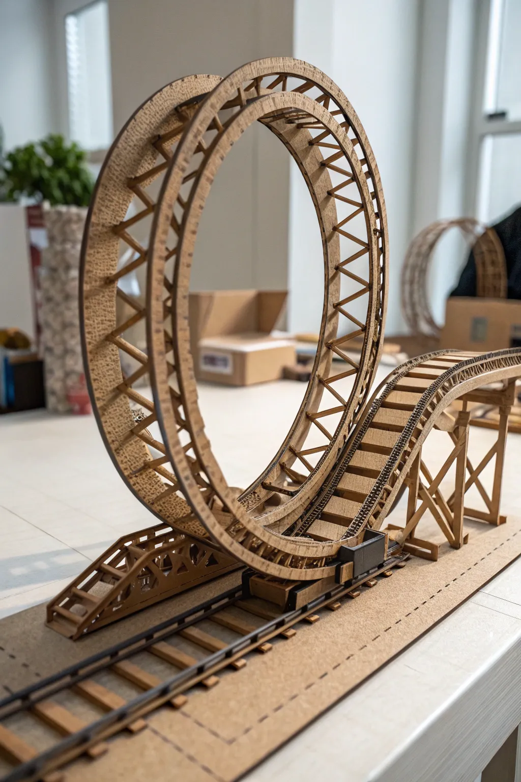 Craftsmanship in motion: Perfect your DIY roller coaster loop with precision and style!