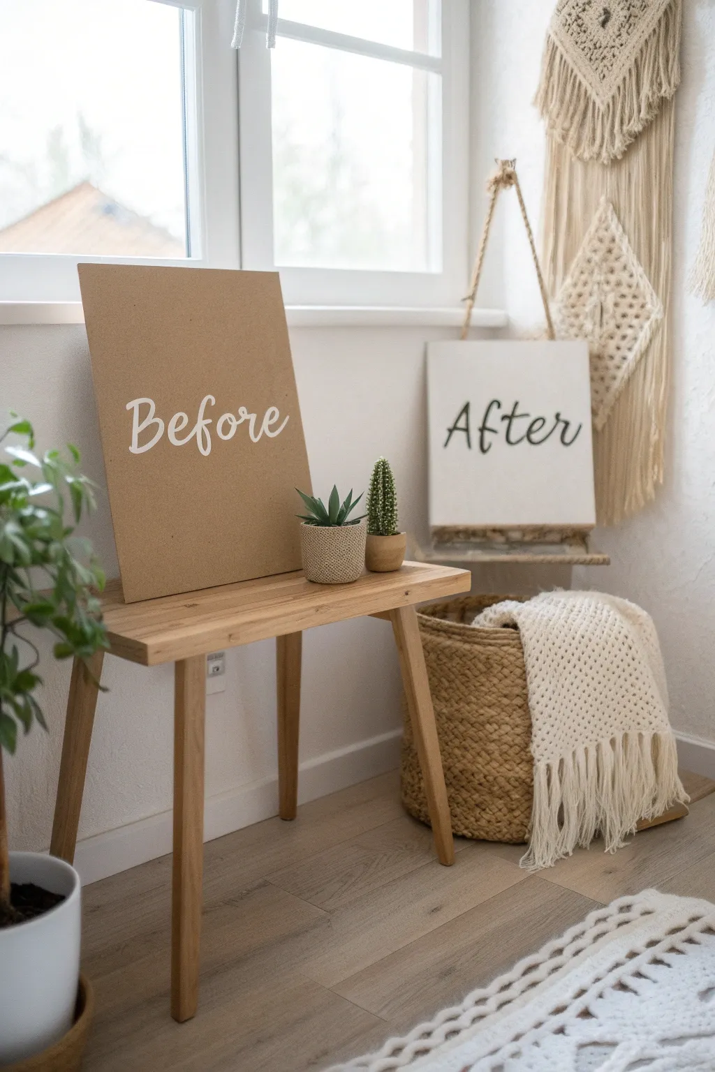 Transform your journey with the power of 'Before' and 'After'. #MinimalistBeauty #BohoChic