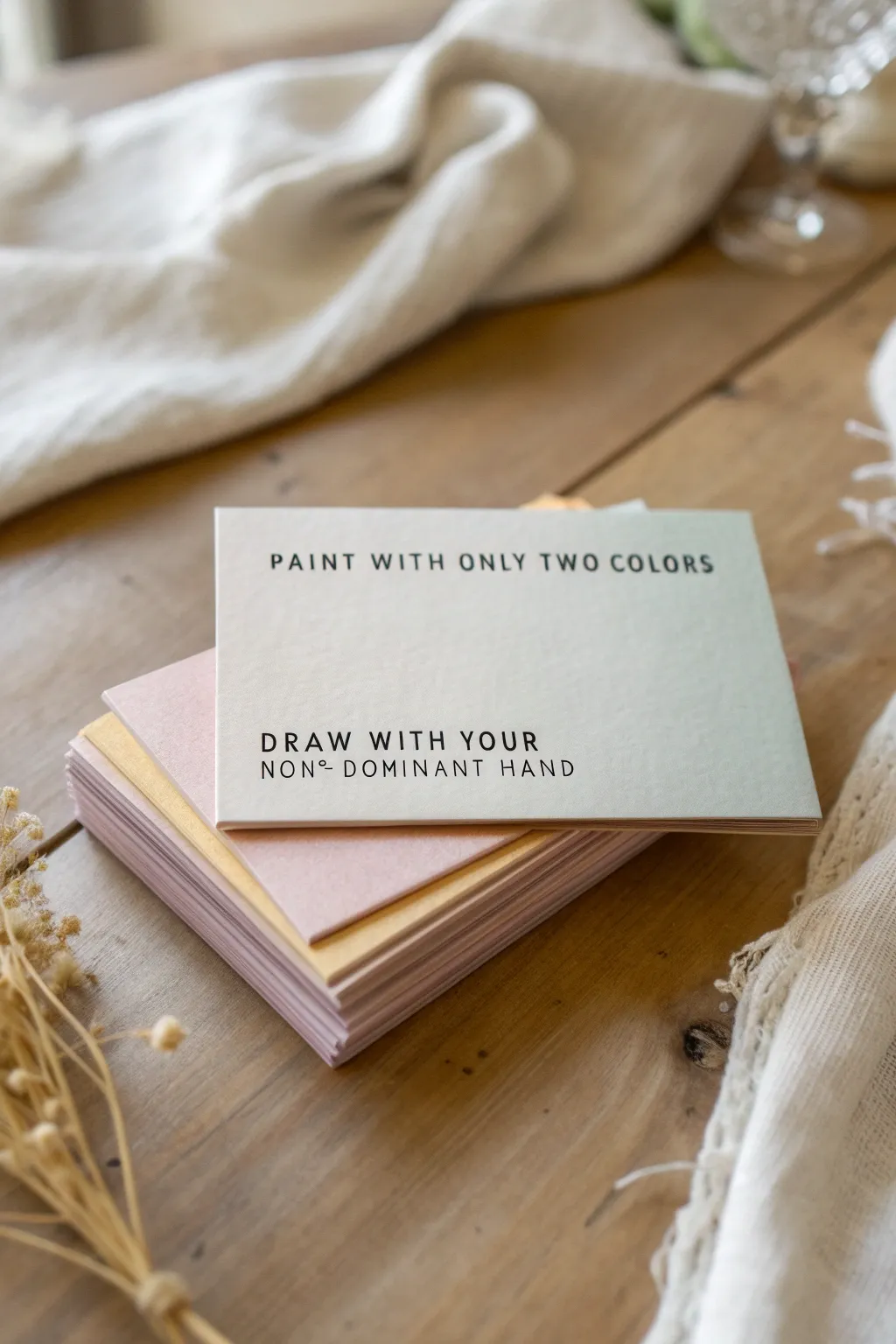 Get inspired and unleash your creativity with DIY art challenge cards!
