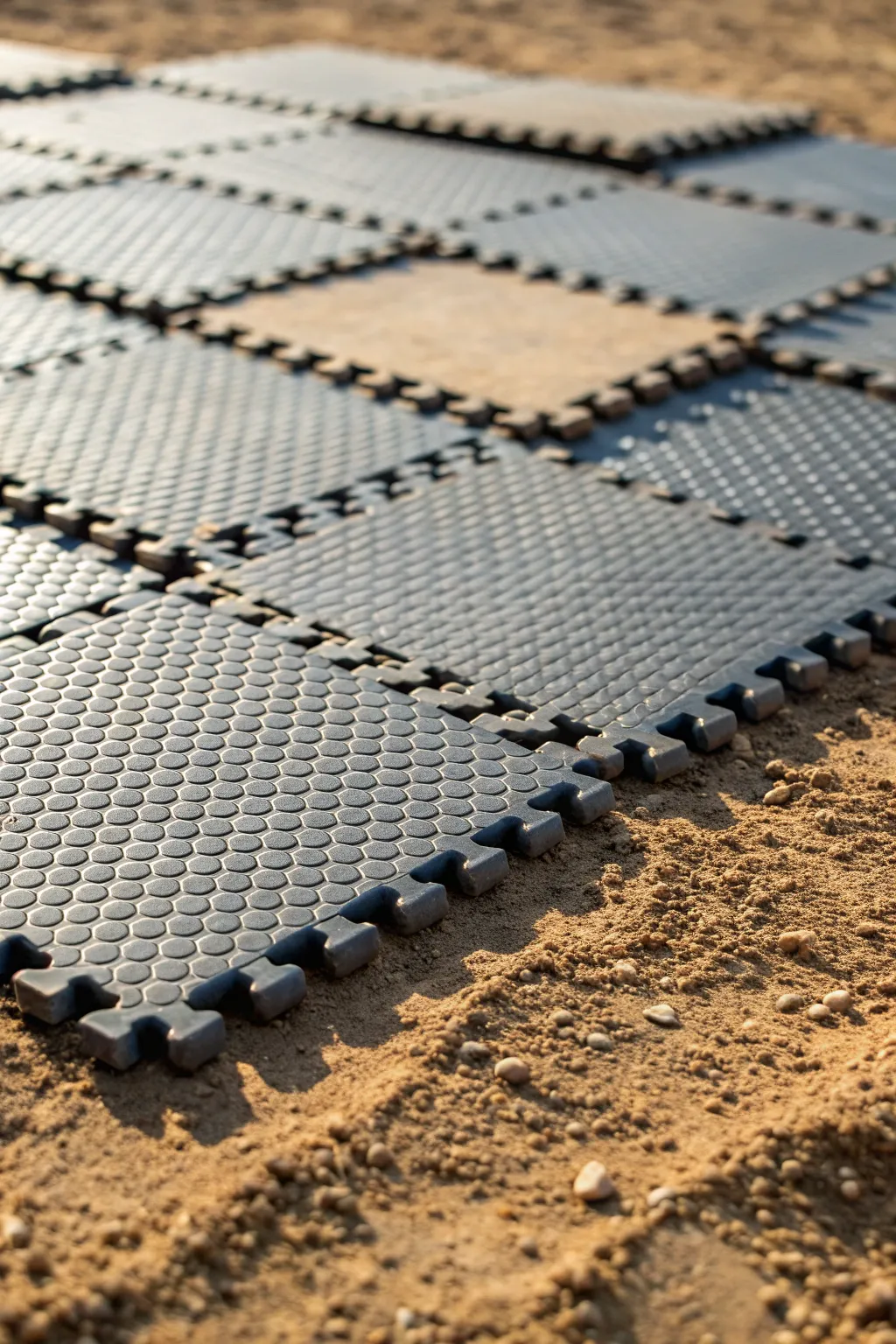 Transform your space with durable rubber mats for a sleek, slip-resistant finish.