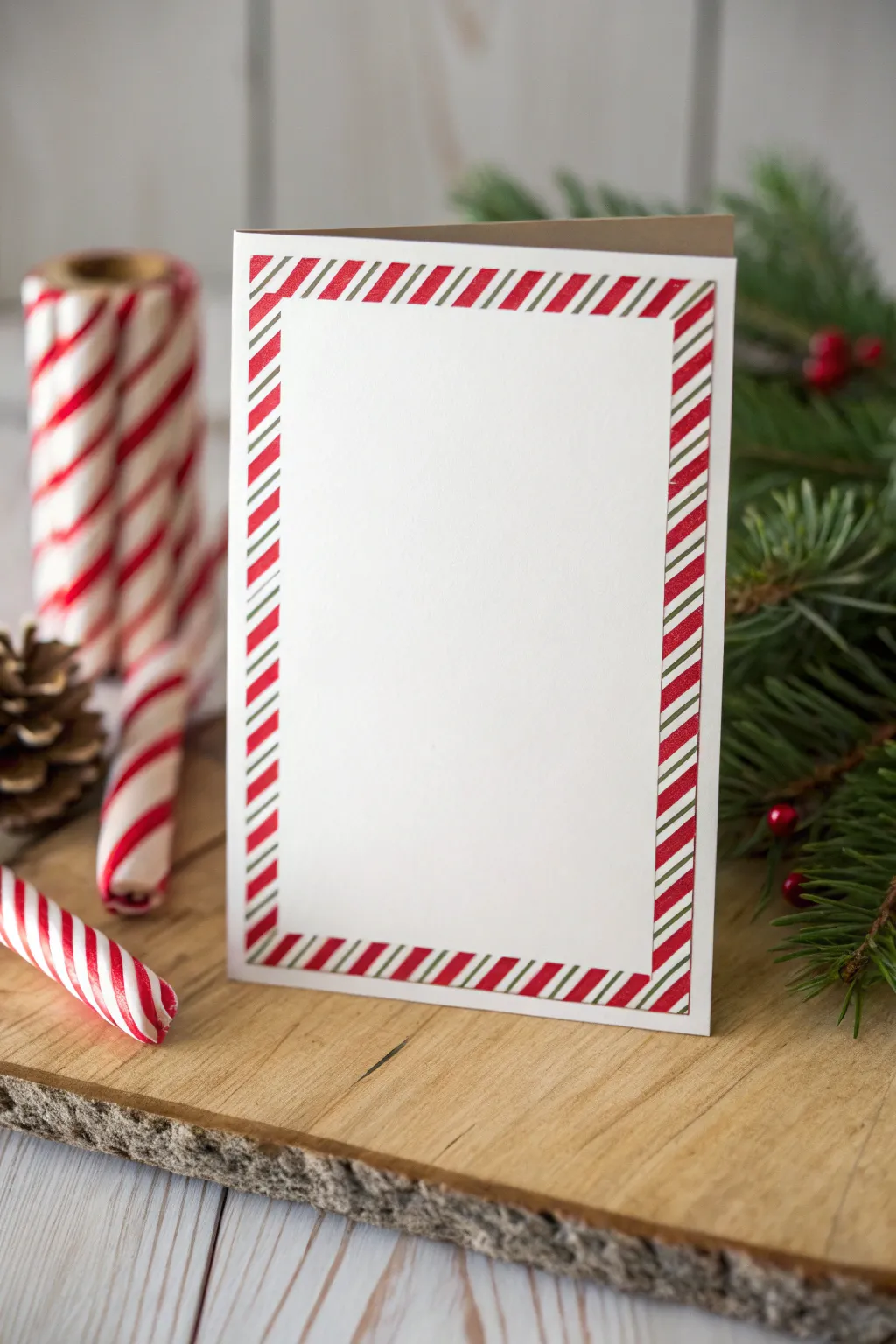 Add a sweet, festive touch to your holiday greetings with classic candy cane stripes.