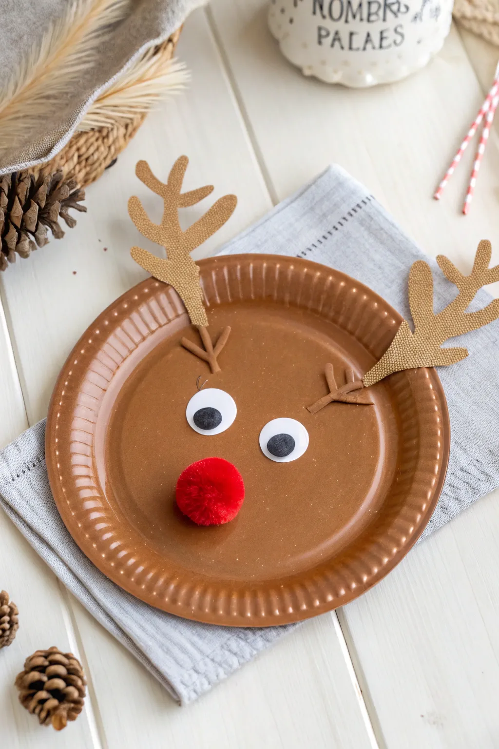 Create lasting holiday memories with this charming Reindeer Paper Plate craft! 🎄✨