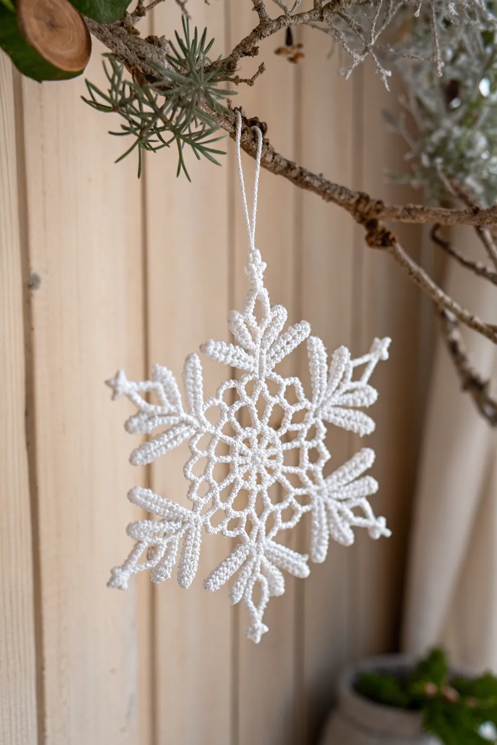 Add a touch of handcrafted elegance to your holiday décor with a beautifully crocheted snowflake ornament.