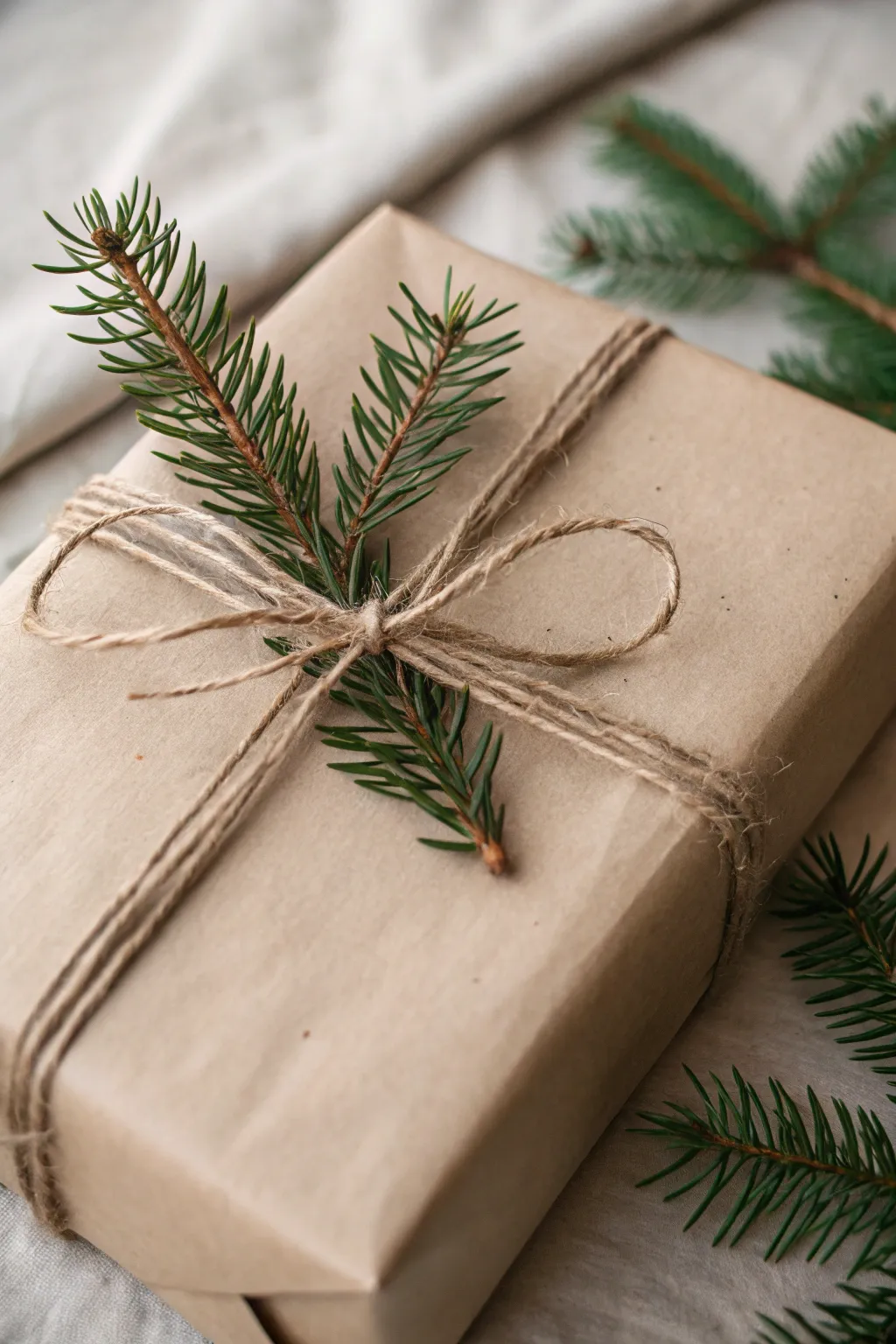 Bring the outdoors inside with a touch of nature in your gift wrapping. Simple, elegant, and fragrant!