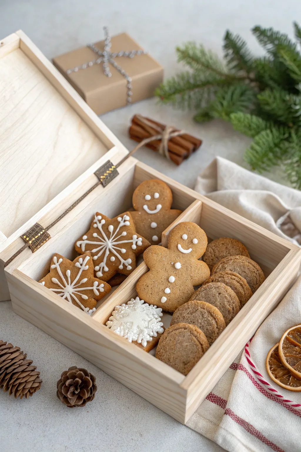 Delight in the simplicity and charm of classic Christmas cookies, beautifully crafted for the festive season.