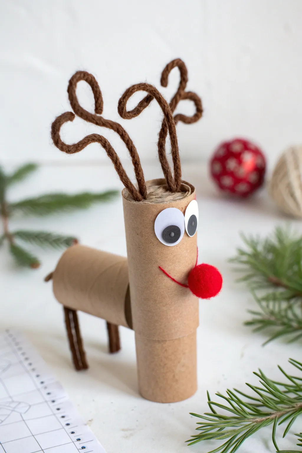 Crafting magic with everyday items – meet the charming Toilet Paper Roll Reindeer, a simple yet delightful holiday project!