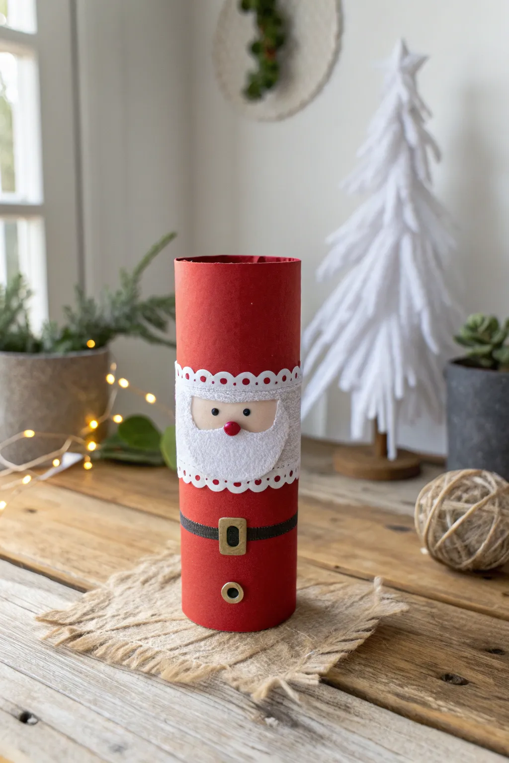 Transform everyday items into festive joy with these charming Toilet Roll Santas!