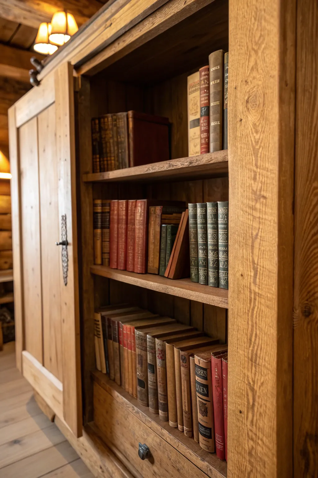 Unlock the mystery of your bookshelf with a hidden nook for your treasures.