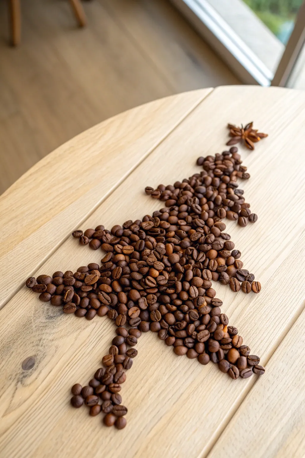Elevate your decor with the rustic charm of coffee bean art. A blend of creativity and natural beauty!