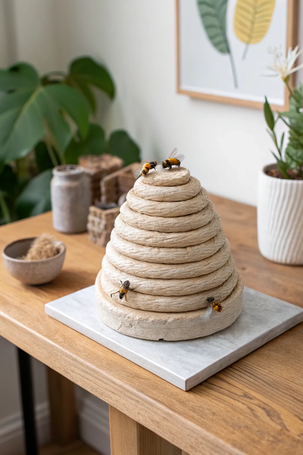 Bring nature indoors with this enchanting beehive-inspired coil pinch pot—a perfect blend of Scandinavian minimalism and boho charm.