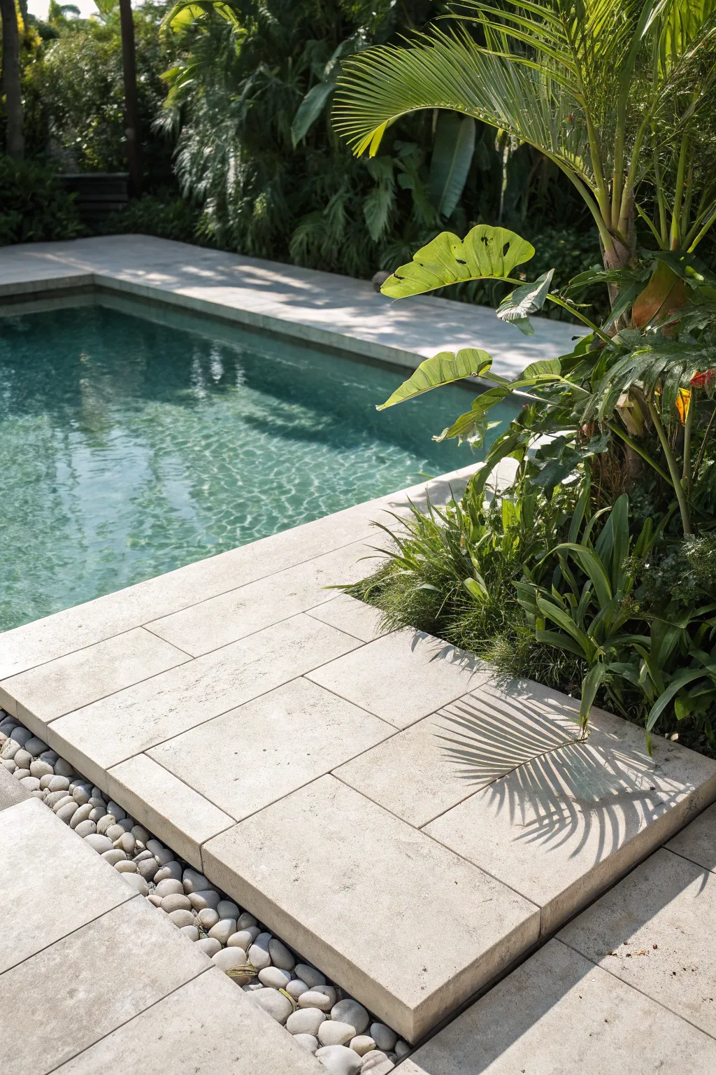 Elevate your poolside retreat with the timeless elegance of concrete pavers.