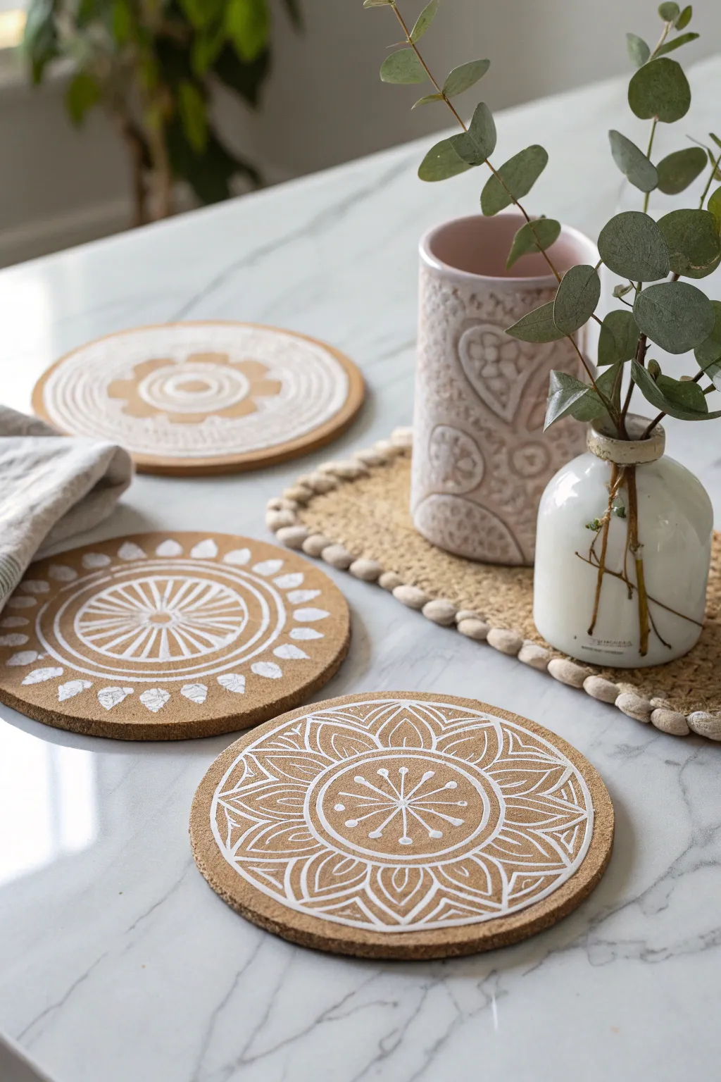 Elevate your tabletops with these chic, handcrafted cardboard coasters—where minimalist design meets boho charm.