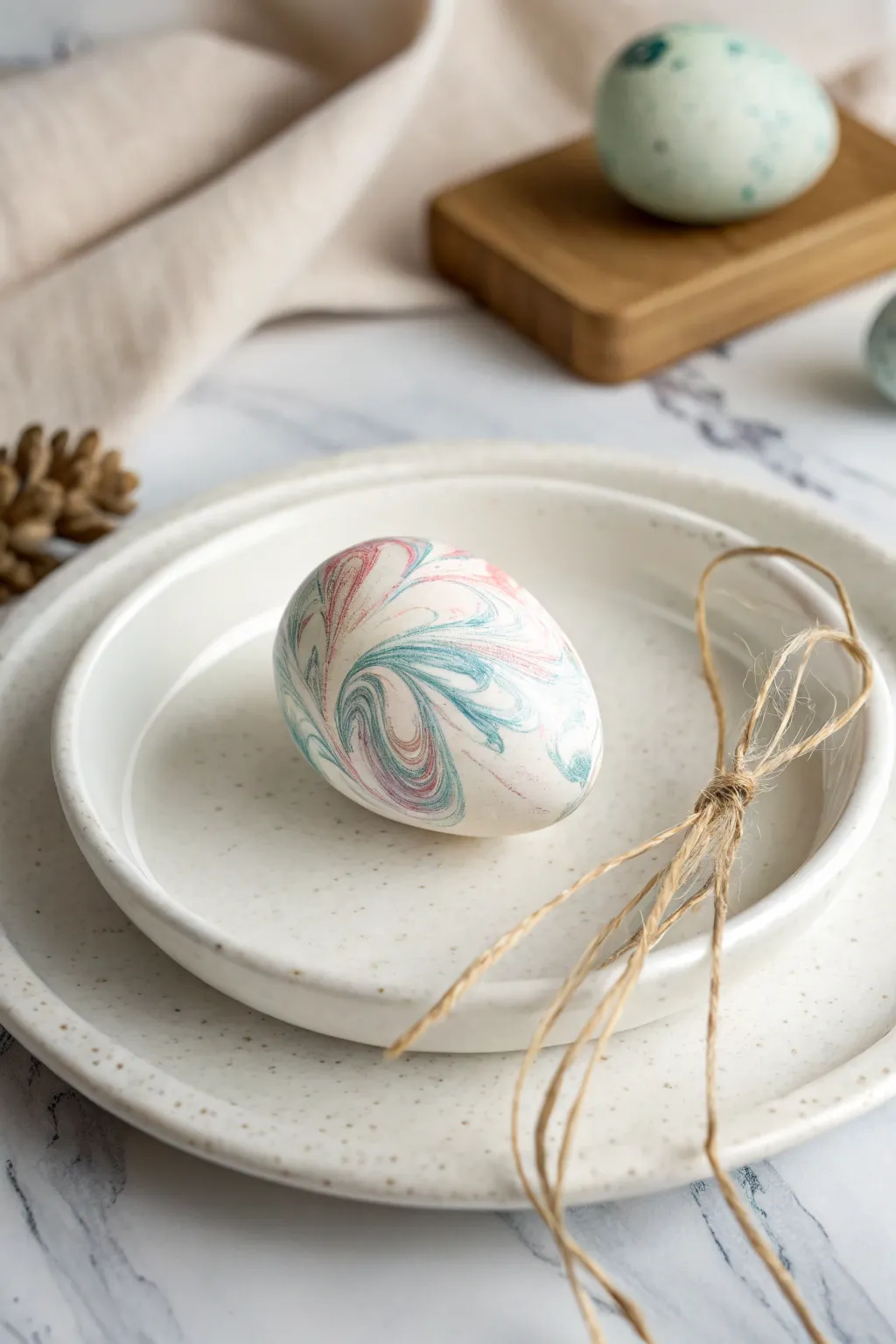 Transform ordinary eggs into marbled masterpieces with a touch of Scandinavian elegance.