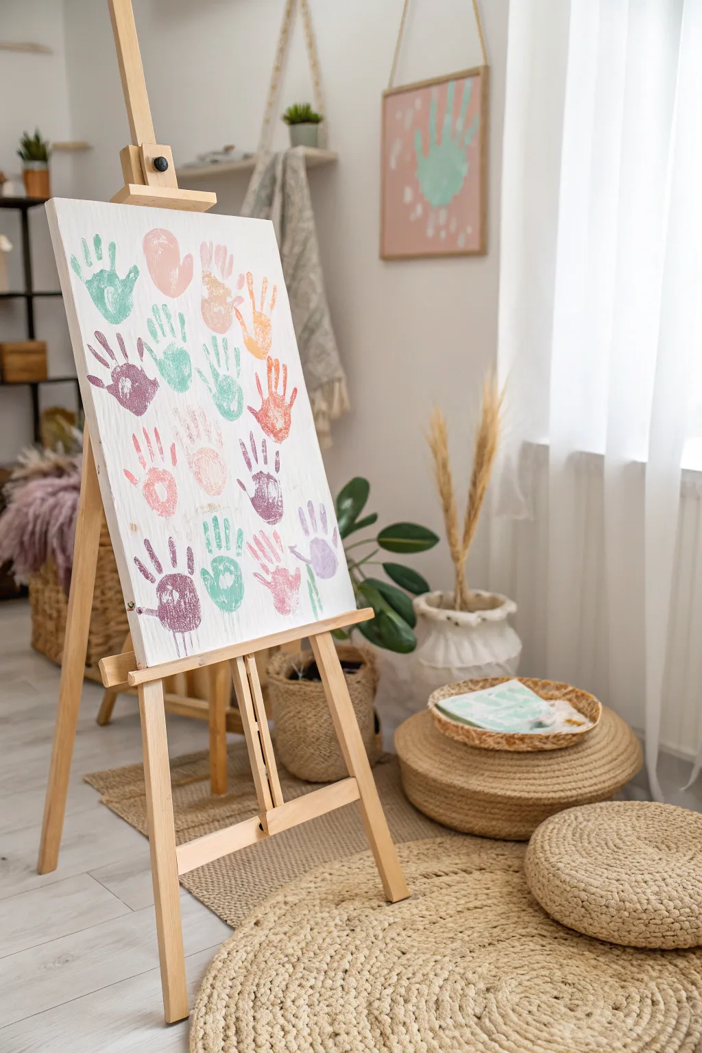 Capture the joy of creativity with vibrant handprints—where simplicity meets expressive artistry.